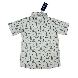 NWT Blue Quail Size 12 Woodlands Polo Vented Shirt